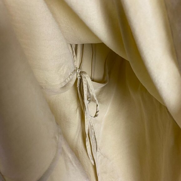 Soft Surroundings Assymetrical Wrap Blouse Womens M Lagenlook Mother of Pearl - Picture 5 of 8